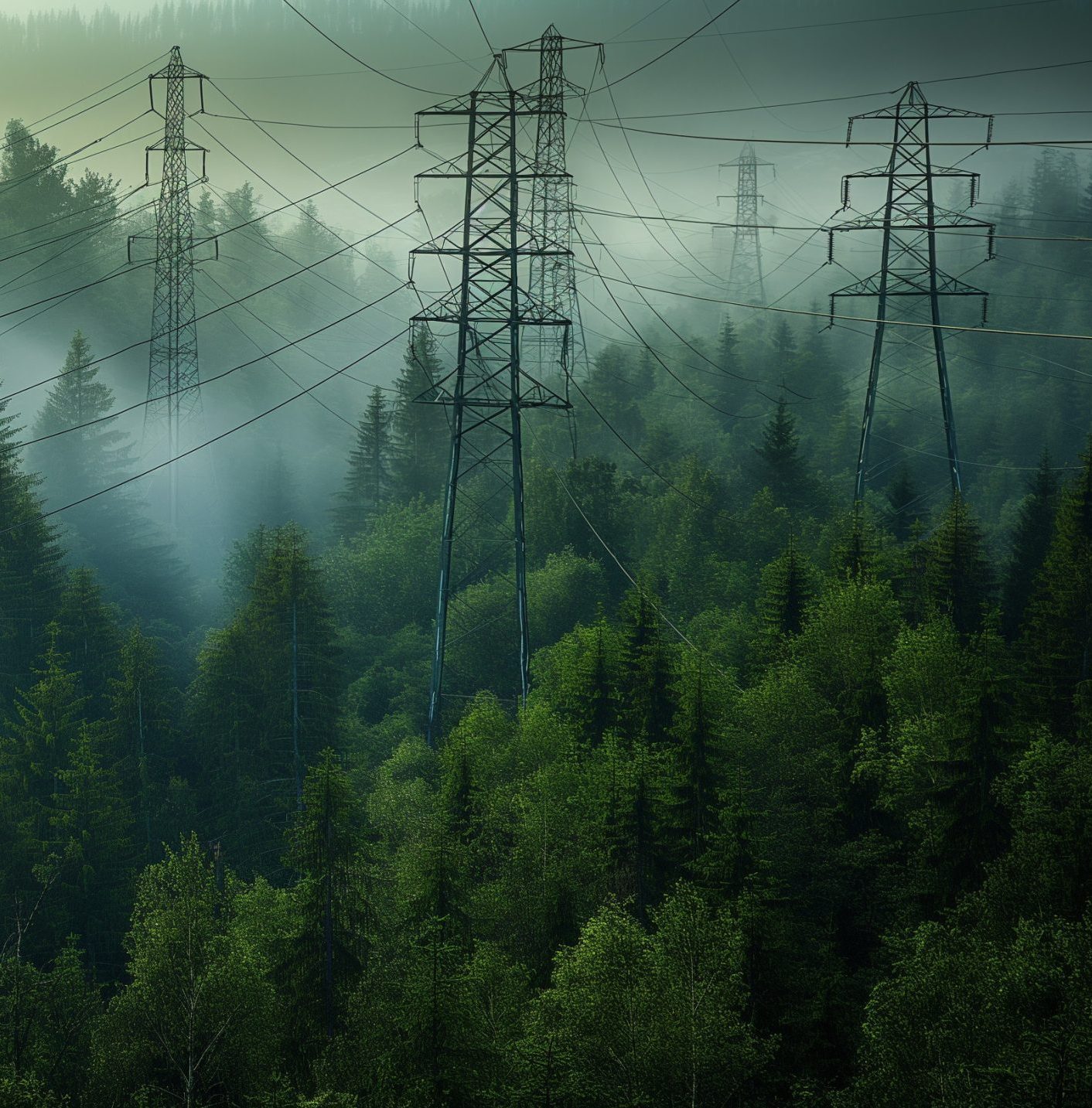 elnätsstolpar i en stor skog intervju med Jens böckman blogginlägg om elområden